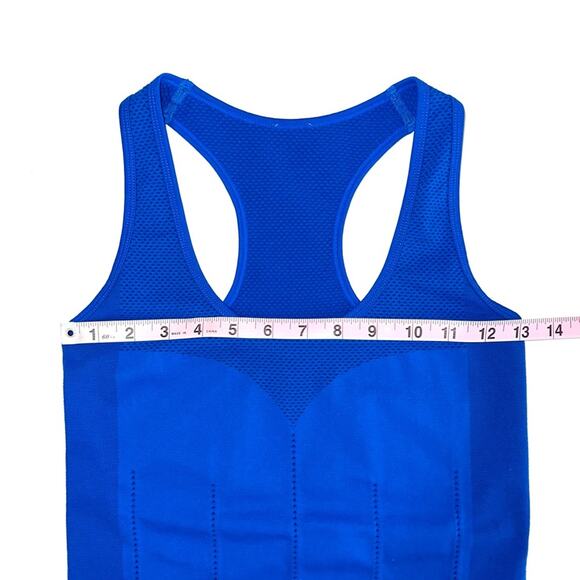 Fabletics Delta Cobalt Blue Scoop Neck Seamless Tank Top Size Small - Picture 10 of 11